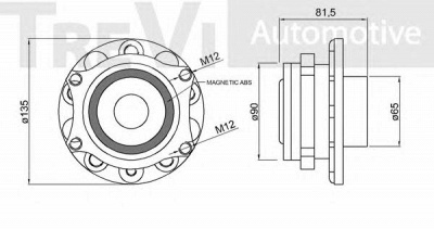 TREVI AUTOMOTIVE wb1022 -  Комплект подшипника ступицы колеса